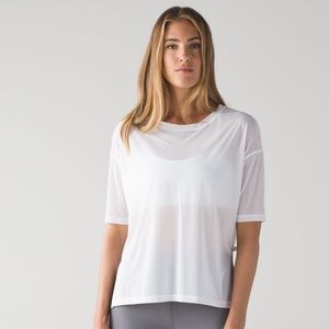 Lululemon Get Low Short Sleeve Micro Mesh Top
